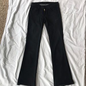 7 for All Mankind skinny bootcut Jean black 28